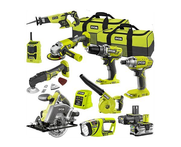 Ryobi 18V ONE  2.5Ah & 5.0Ah 9 Piece Combo Kit